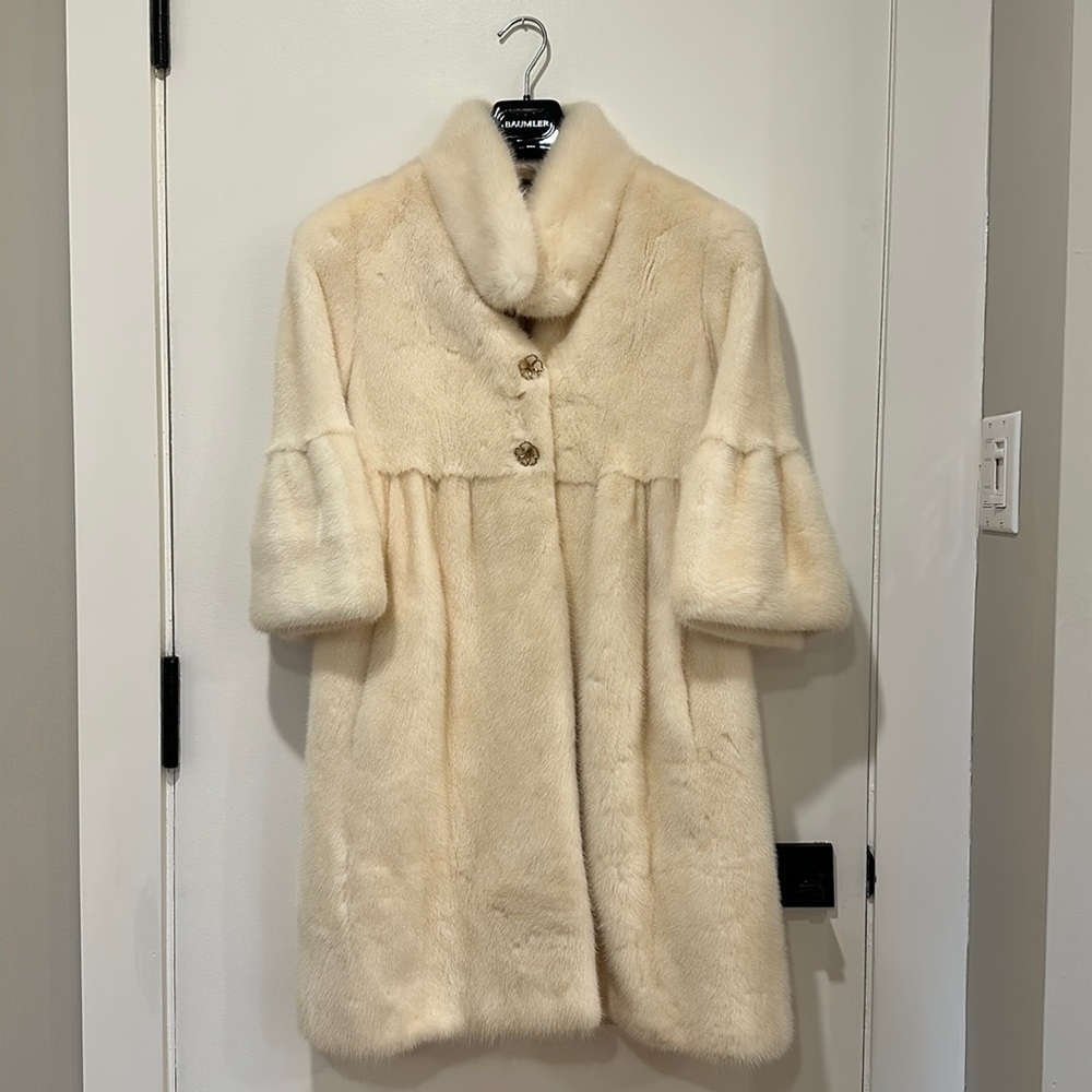 Real mink fur coat